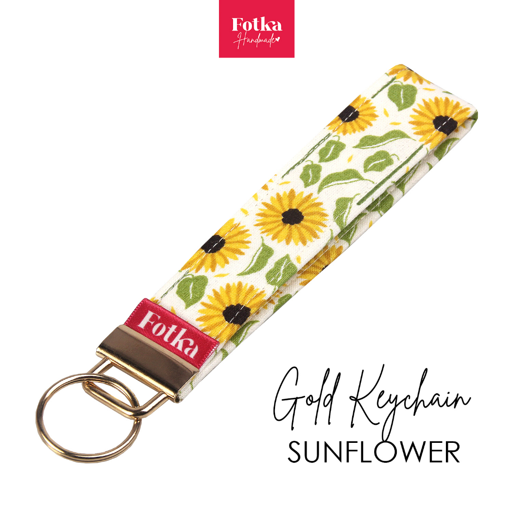 SUNFLOWER GOLD KEYCHAIN KEYFOB/KEYRING/SOUVENIR/GIFT BOX/RANTAI KUNCI ...
