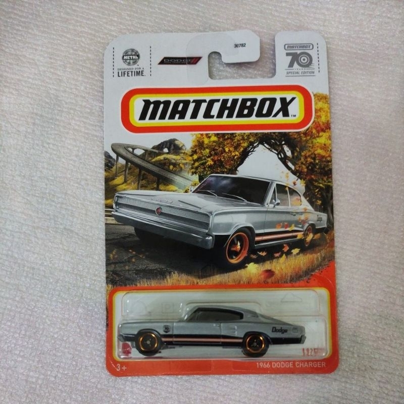 Matchbox 1966 Dodge Charger Mbx Special Edition White Card Mattel 70 Years Anniversary Series 1730