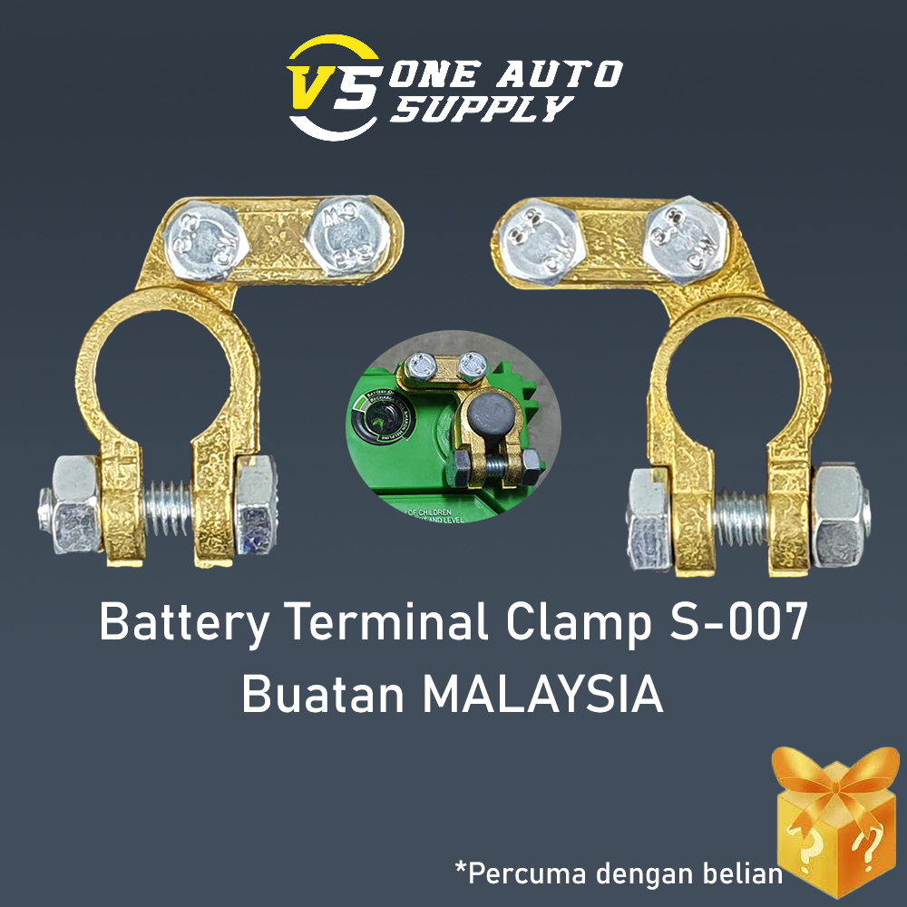 Battery Terminal Clamp Brass Bateri Kepala S-007 Positif Negatif TEBAL ...