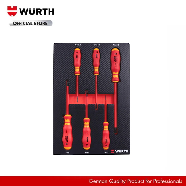 Wurth Screwdriver Set, VDE 4.4.1, 6 pieces Shopee Malaysia