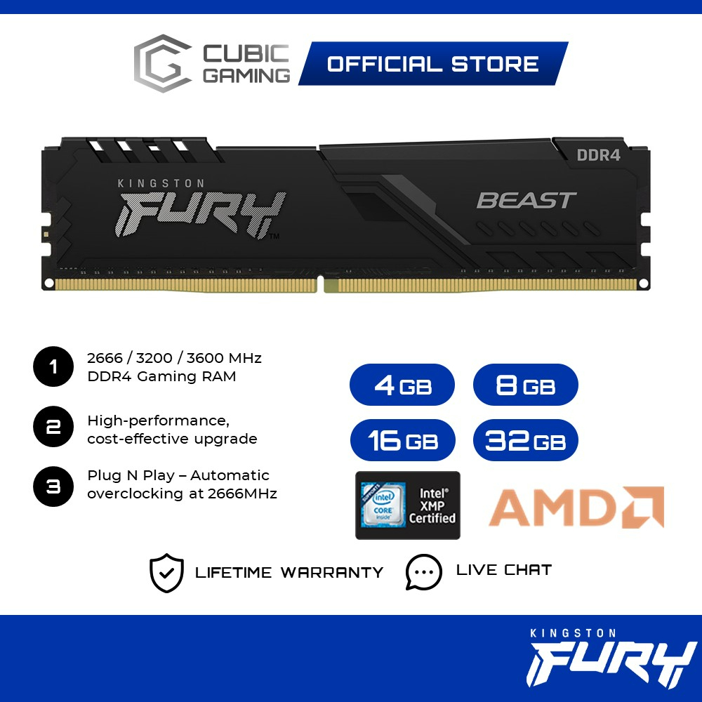 Hyperx fury 3200 discount 32gb