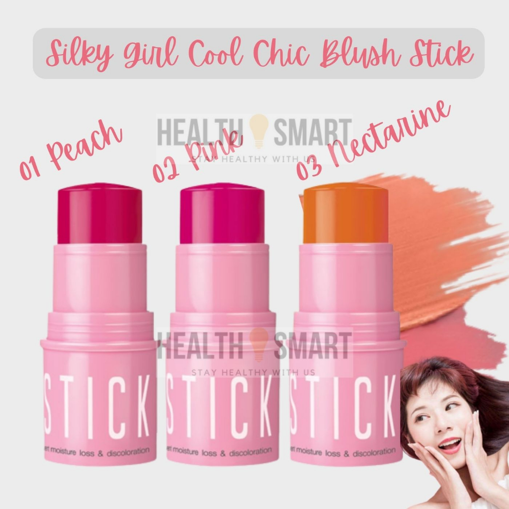SilkyGirl Cool Chic Blush Stick 01 Peach/ Silky Girl Pink/ Silky Girl