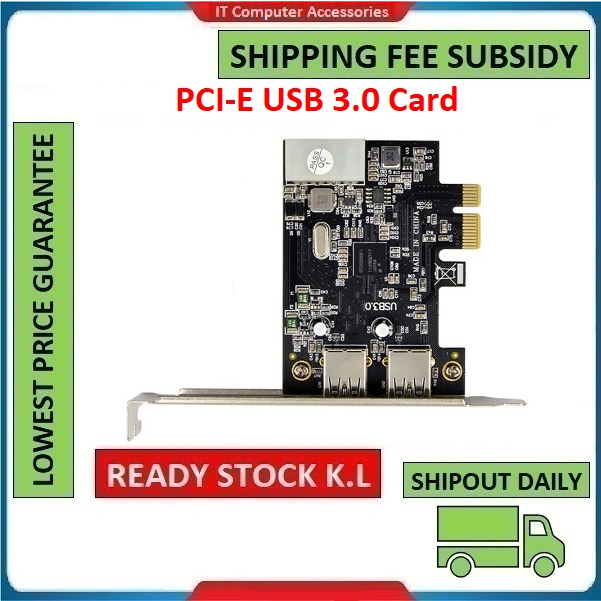 PCIE Express 2 Port USB 3.0 High Speed Internal Controller Card for ...