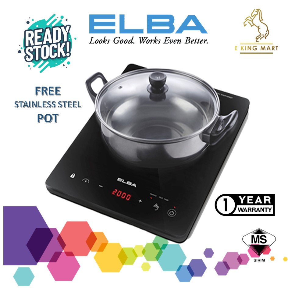 ELBA EIC-K2026(BK) / ISONIC IID-G2005 Induction Electric Cooker Stove ...