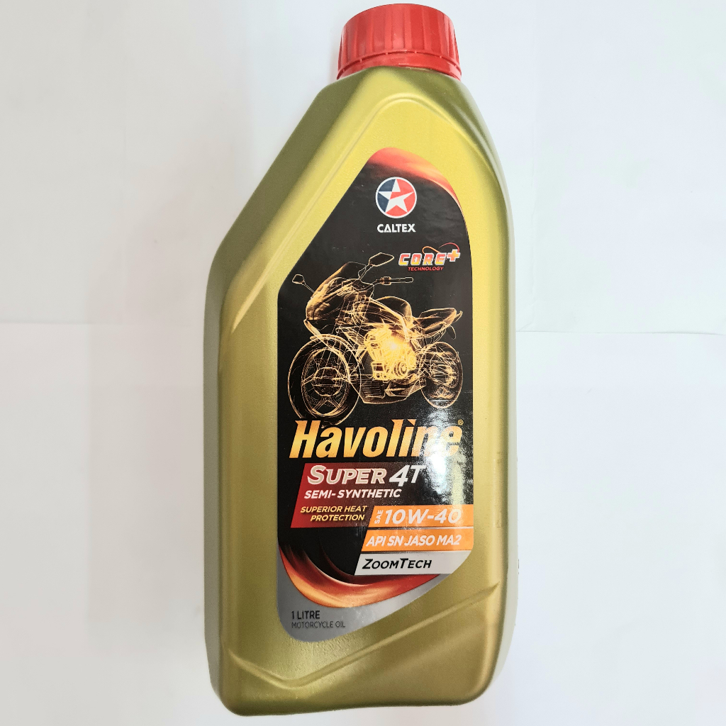 4T CALTEX HAVOLINE 10W-40 SEMI SYNTHETIC ENGINE OIL MINYAK HITAM 1LITRE ...