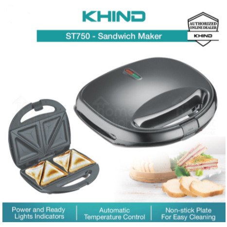 Khind Sandwich Maker Toaster Non Stick Plate Sirim Tested Malaysia 3 ...