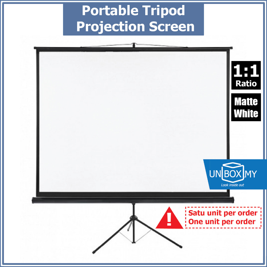 Tripod Screen Matte White Projector Screen 5 6 ft 7 8 kaki Skrin
