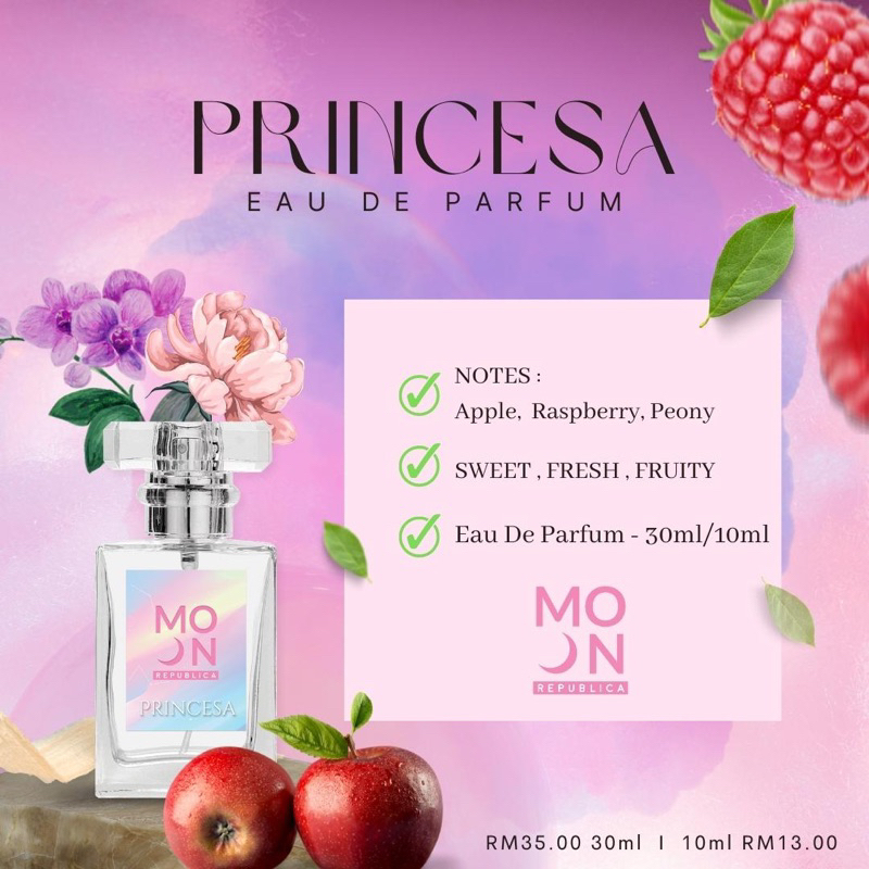 Princesa Perfume Edp 30ml Moon Republica I Perfume Viral Murah Shopee Malaysia