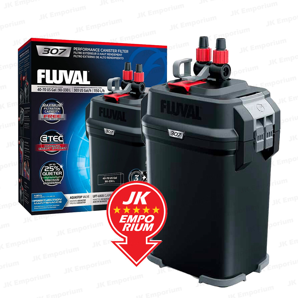 Fluval 307 Performance External Canister Aquarium Biological Filter