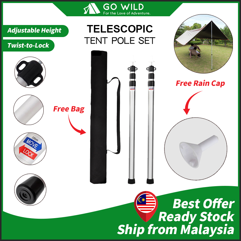 Adjustable Camping Tent Strong Poles Aluminum Rod for Tents Camping