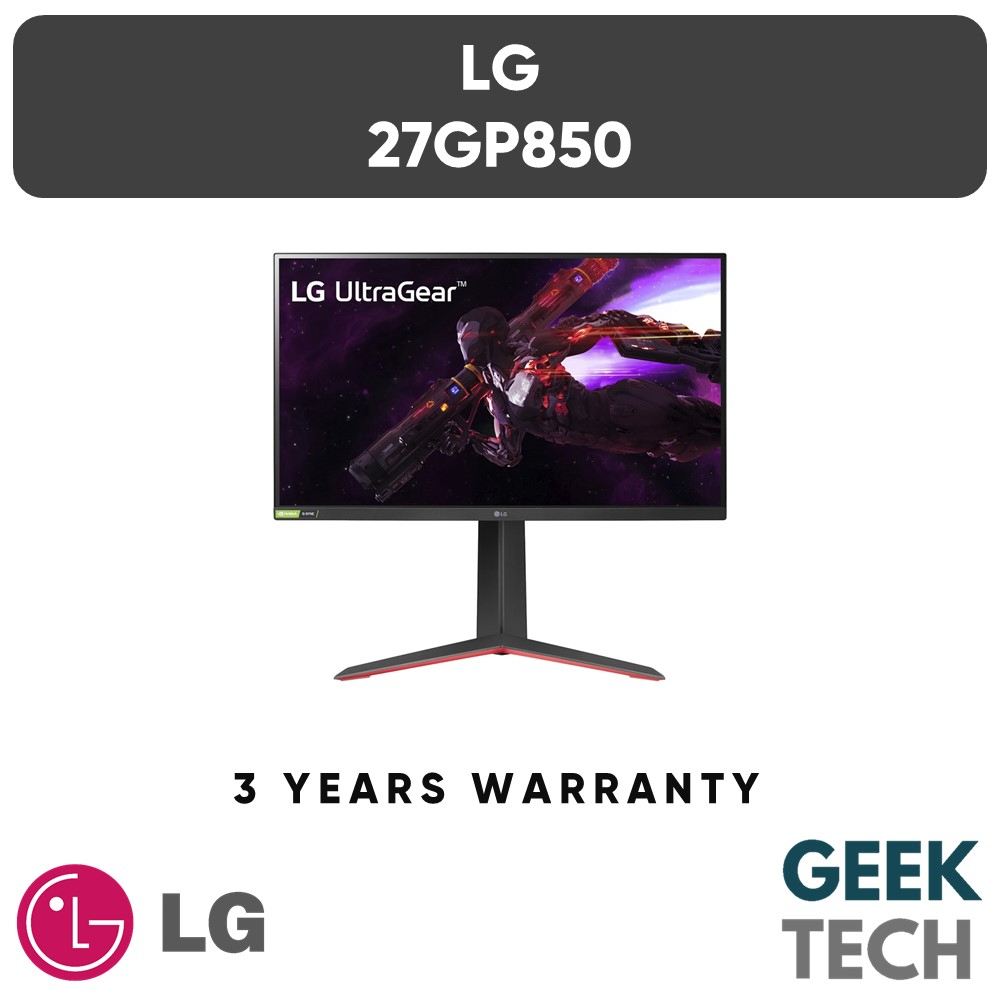 LG UltraGear 27GP850 27" QHD 2560x1440 Nano IPS 1ms 165Hz/180Hz (OC ...