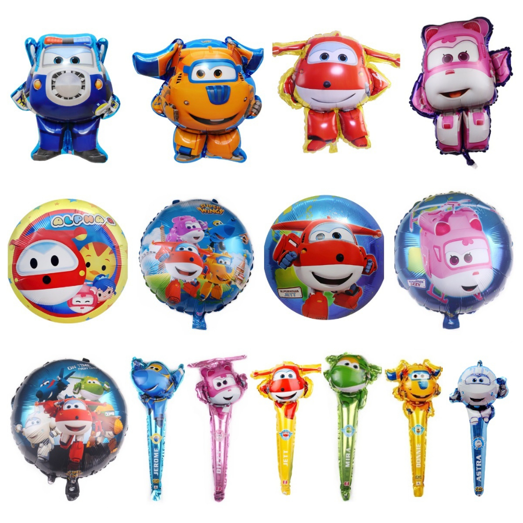 [Ready Stock] Super Wings Cartoon Themed Aeroplane Robot Jett Foil ...