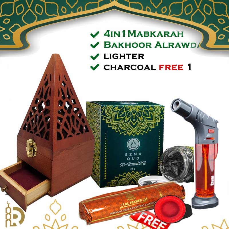 Oud Al Rawdah Bakhoor premium bukhoor Oud Wood 35g Alrawdah (Set ...