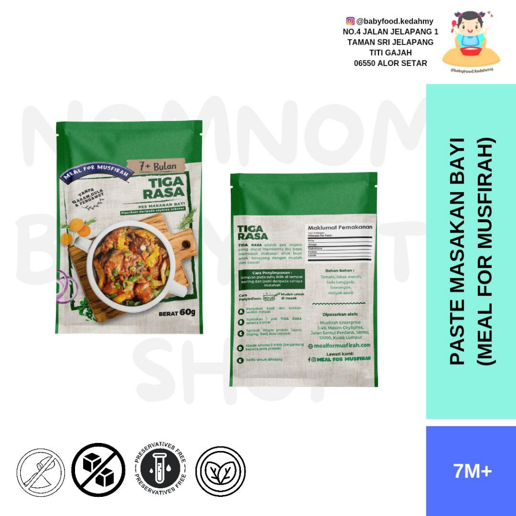 Paste Masakan Bayi: Tiga Rasa by Meal For Musfirah (MFM) 7M+ | Shopee ...