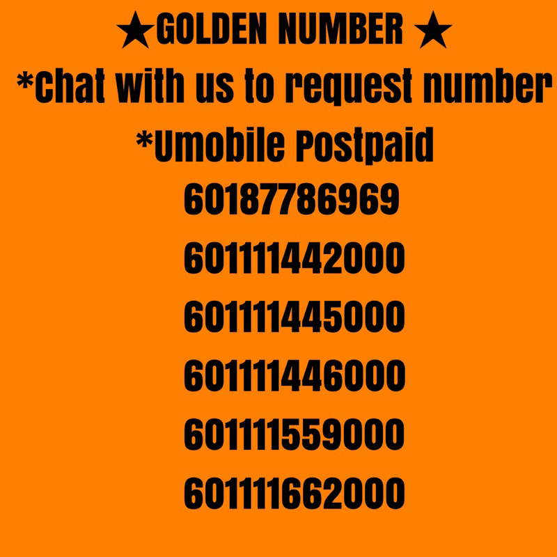 UMOBILE VIP NUMBER GOLDEN NUMBER NUMBER MAHAL NOMBOR VIP MURAH Shopee