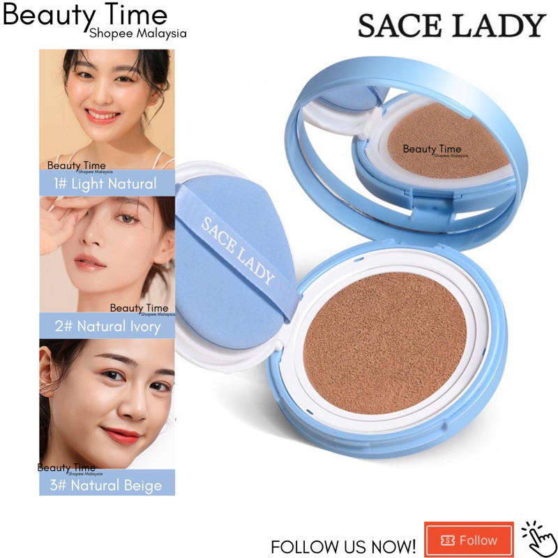 IN STOCK SACE LADY Waterproof BB Cushion Foundation Natural Long ...