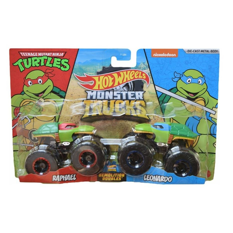 Hot Wheels Monster Trucks Teenage Mutant Ninja Turtles 2 Pack Raphael ...