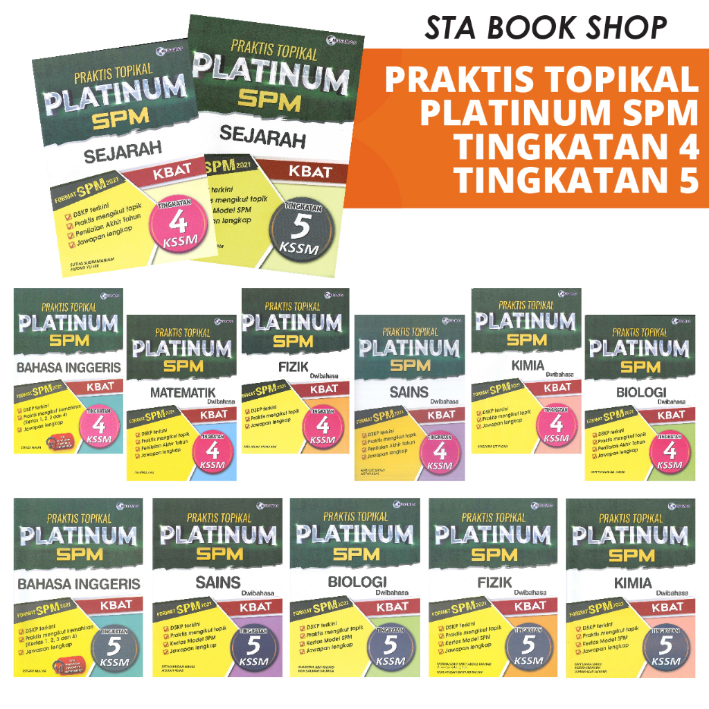 Sta Buku Latihan Praktis Topikal Platinum Spm Tingkatan 4 Tingkatan 5 Kssm Nusamas 2023 