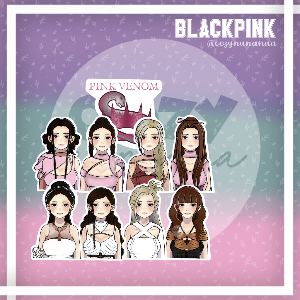 READY STOCK Blackpink Fanart Stickers (Pink Venom) Cute Creative ...