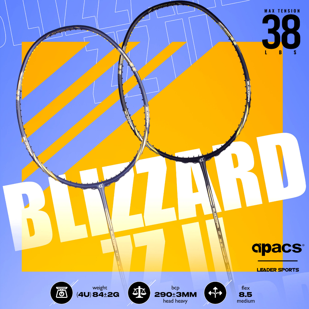 (FREE STRING & GRIP) APACS BADMINTON RACKET BLIZZARD ZZ II Shopee