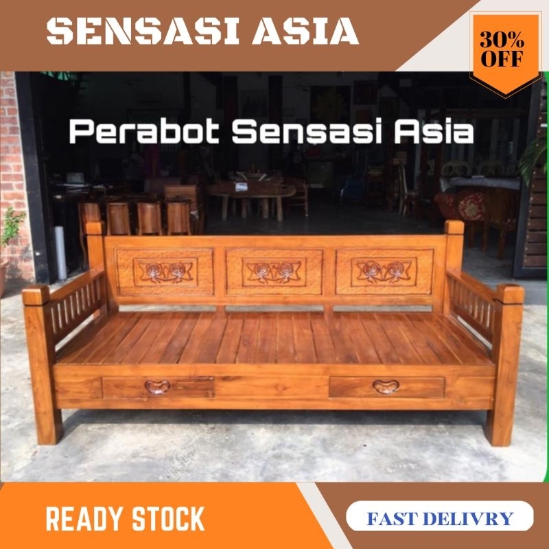 Sofa Daybed Kerusi Kayu Jati/Daybed jati Shopee Malaysia