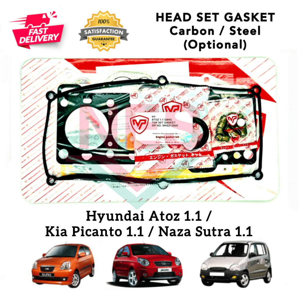 Head Top Set Gasket (Carbon Graphite / Metal Steel) Hyundai Atoz 1.1