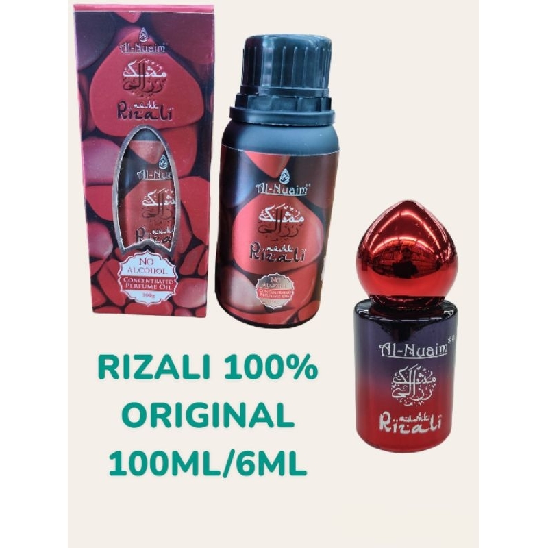 Al Nuaim Rizali 100ml/6ml MinyakWangi Mushk Rizali No Alcohol Baunya ...