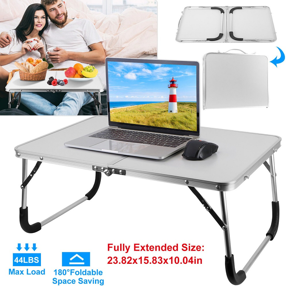 High Quality Aluminium Folding Table Laptop Desk Bed Desk Notebook