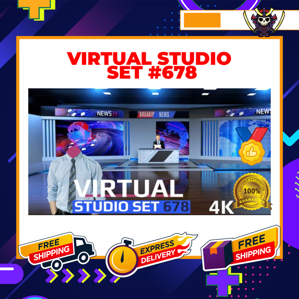 Virtual Studio Set 678 | Broadcast | Virtual Set | Studio Set | Editing ...