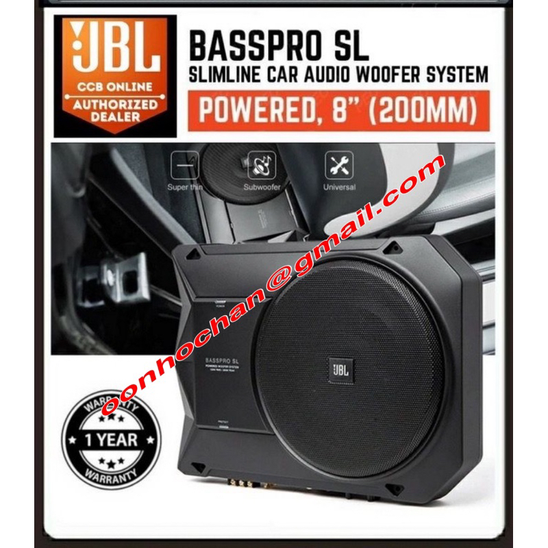 JBL BASSPRO SL 8” INCH COMPACT POWERED UNDERSEAT UNDERSEAT ACTIVE