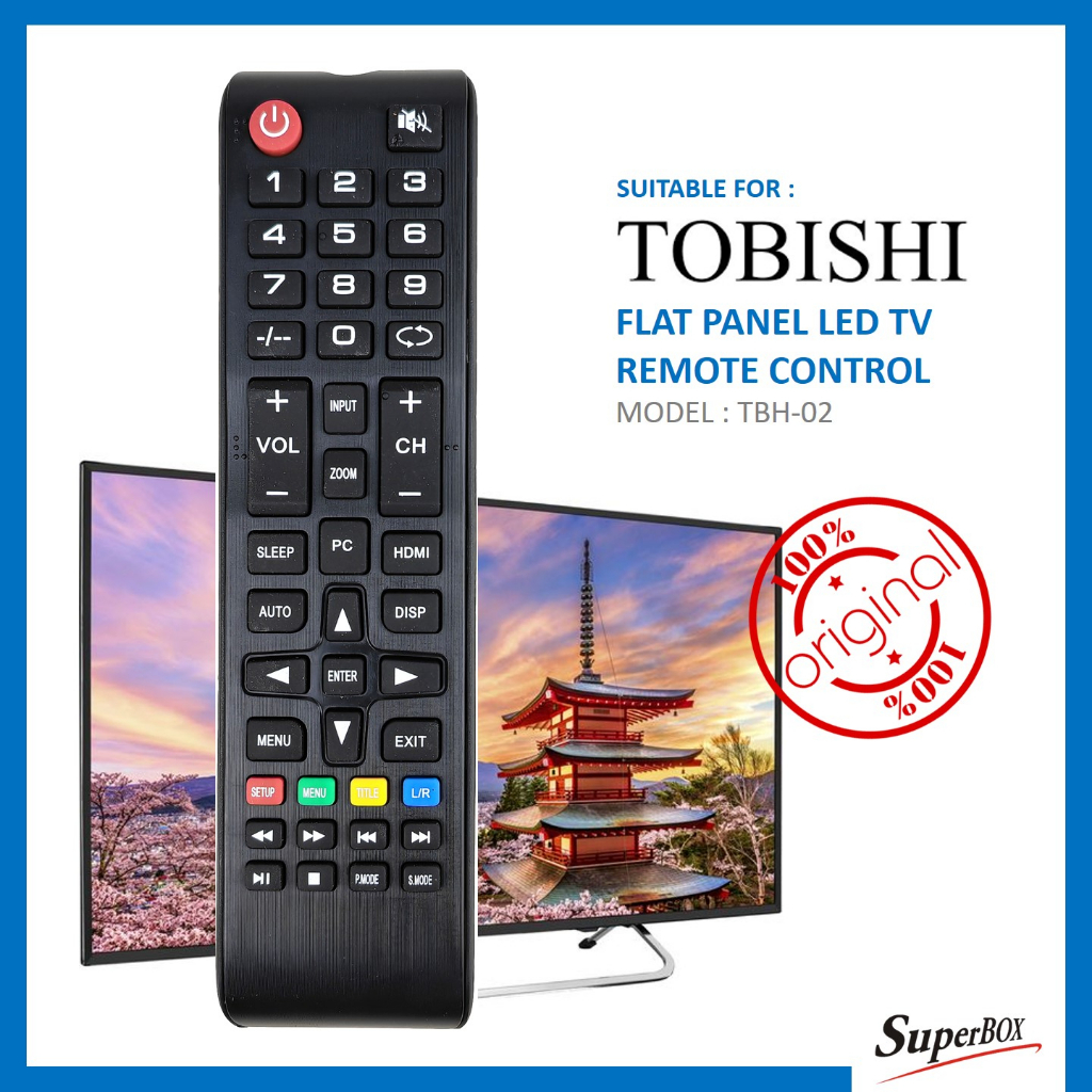 **Original** Tobishi Flat Panel Led Tv Remote Controller | Shopee Malaysia