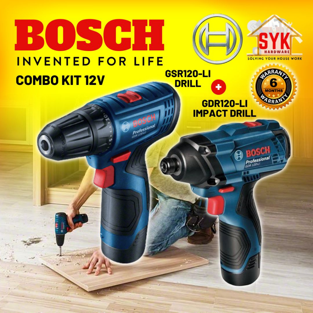 SYK Bosch Combo Kit 12V GDR 120 LI GSR 120 LI Bosch Cordless