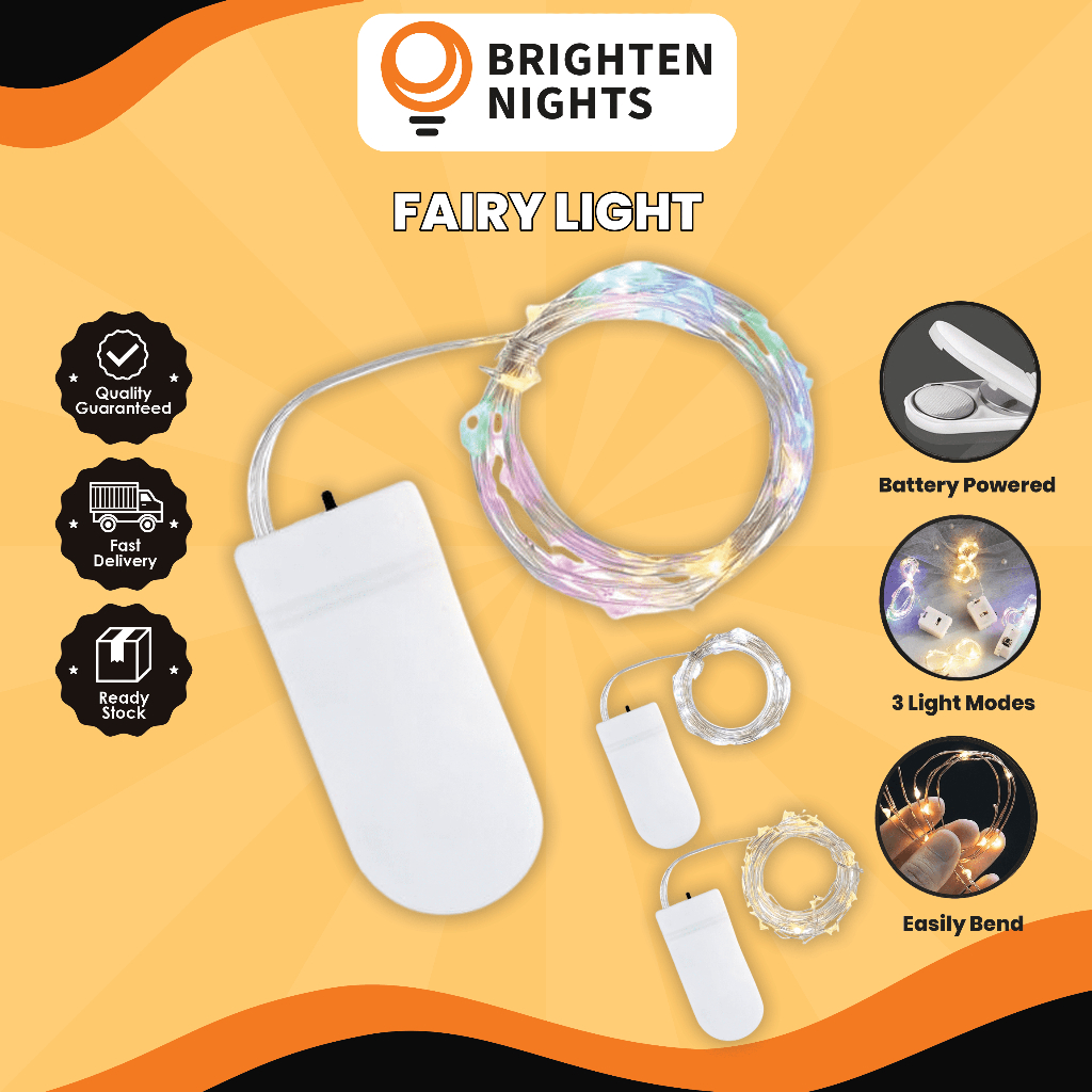 Starry String Lights 1M 3M Fairy Lights Wedding Party Light Battery ...