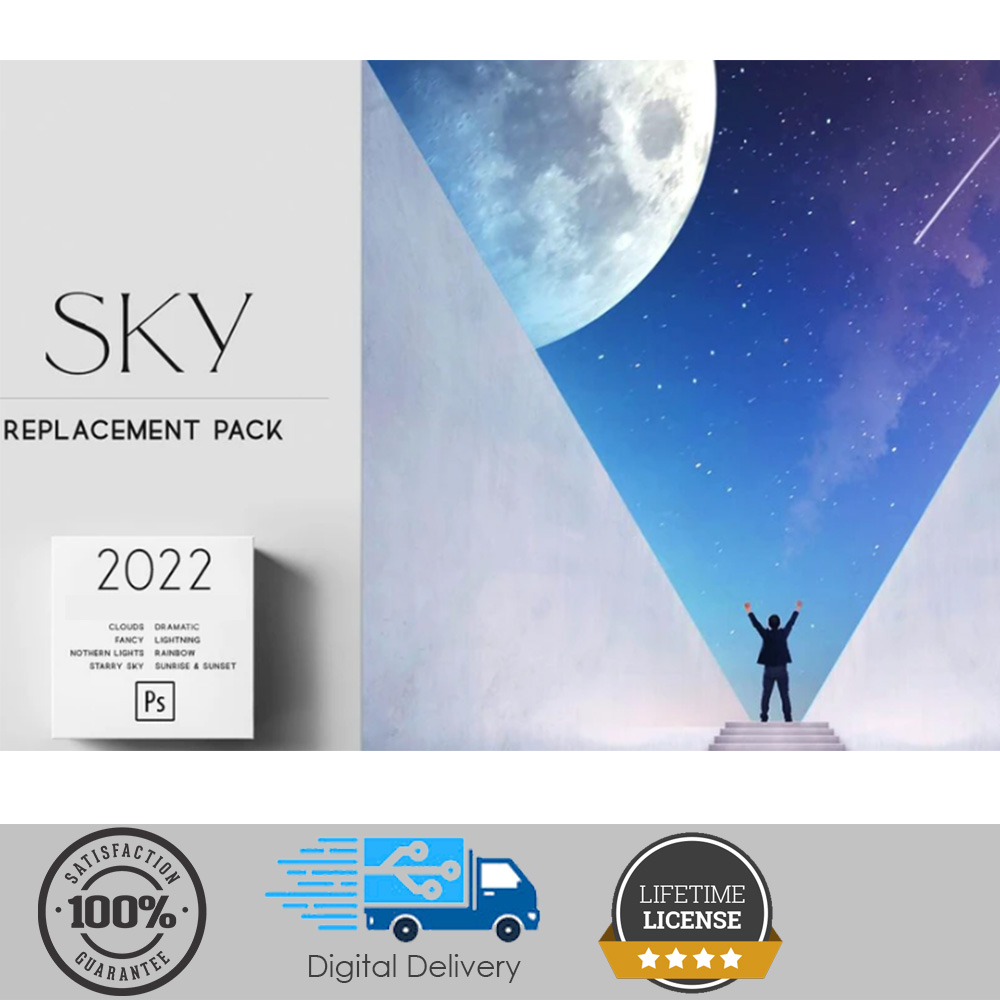 Sky Replacement Pack for latest PS (70+ Hires skies library ready