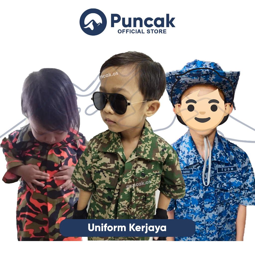 [CLEARANCE STOCK PROMO] Uniform Kerjaya Kanak Baju Seluar Budak Askar ...