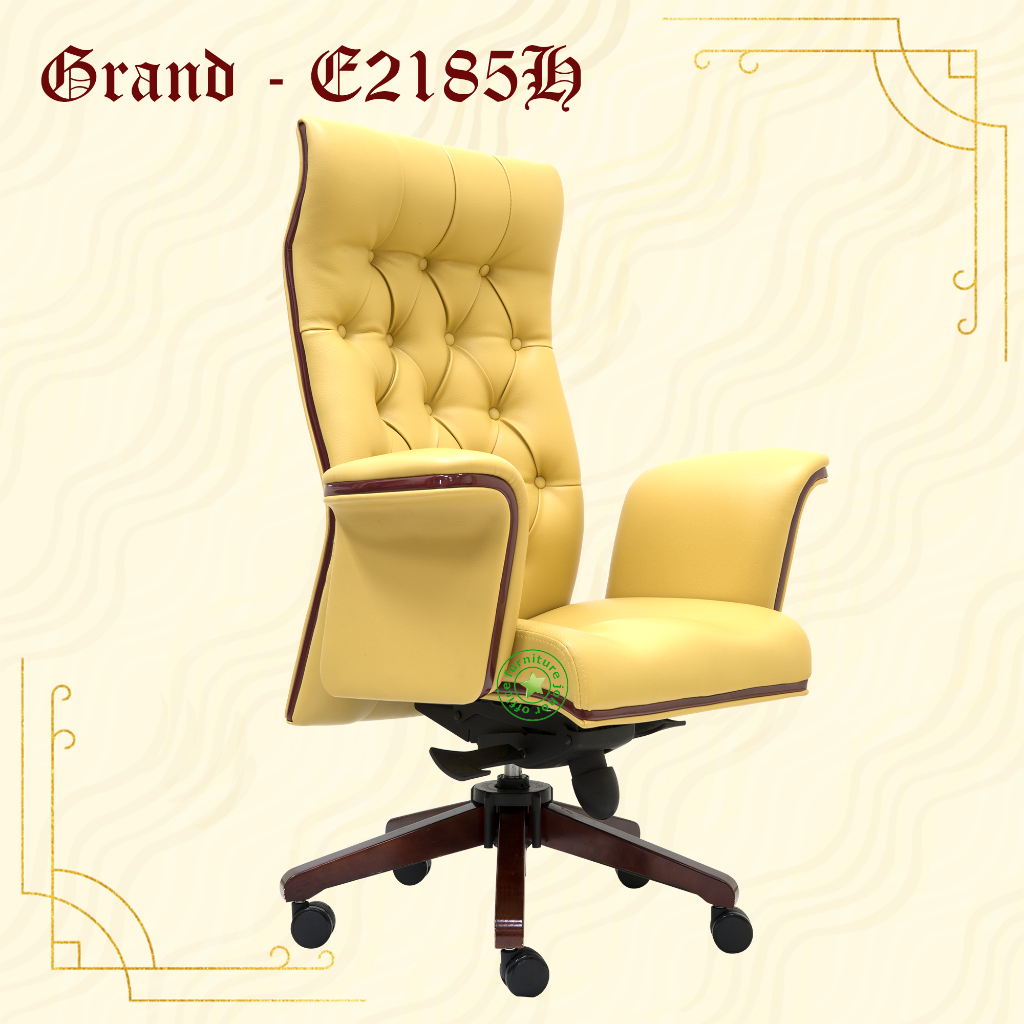 GRAND / Leather Office Chair / Director Office Chair / Wooden Office
