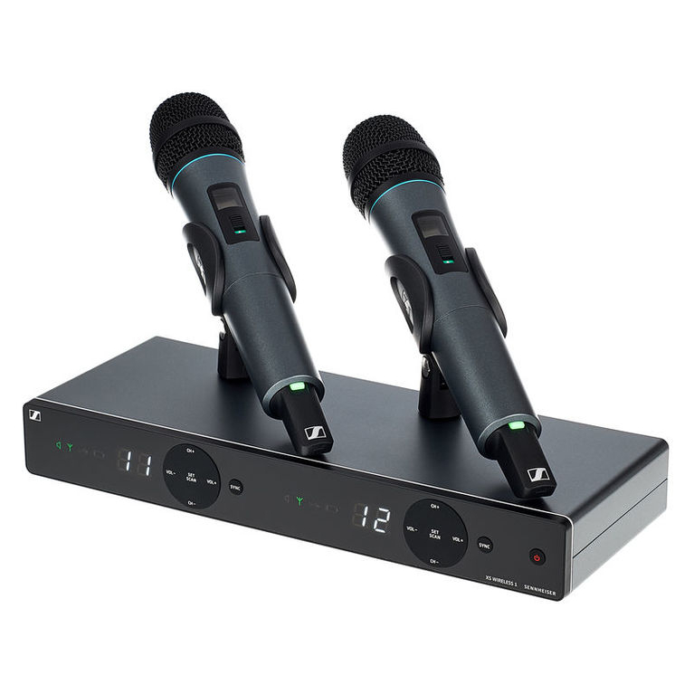 Sennheiser XSW 1825 dual channels wireless handheld microphone system