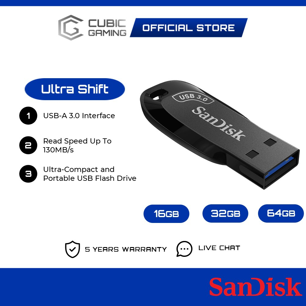 SANDISK - Pendrive Ultra Shift USB 3.0 