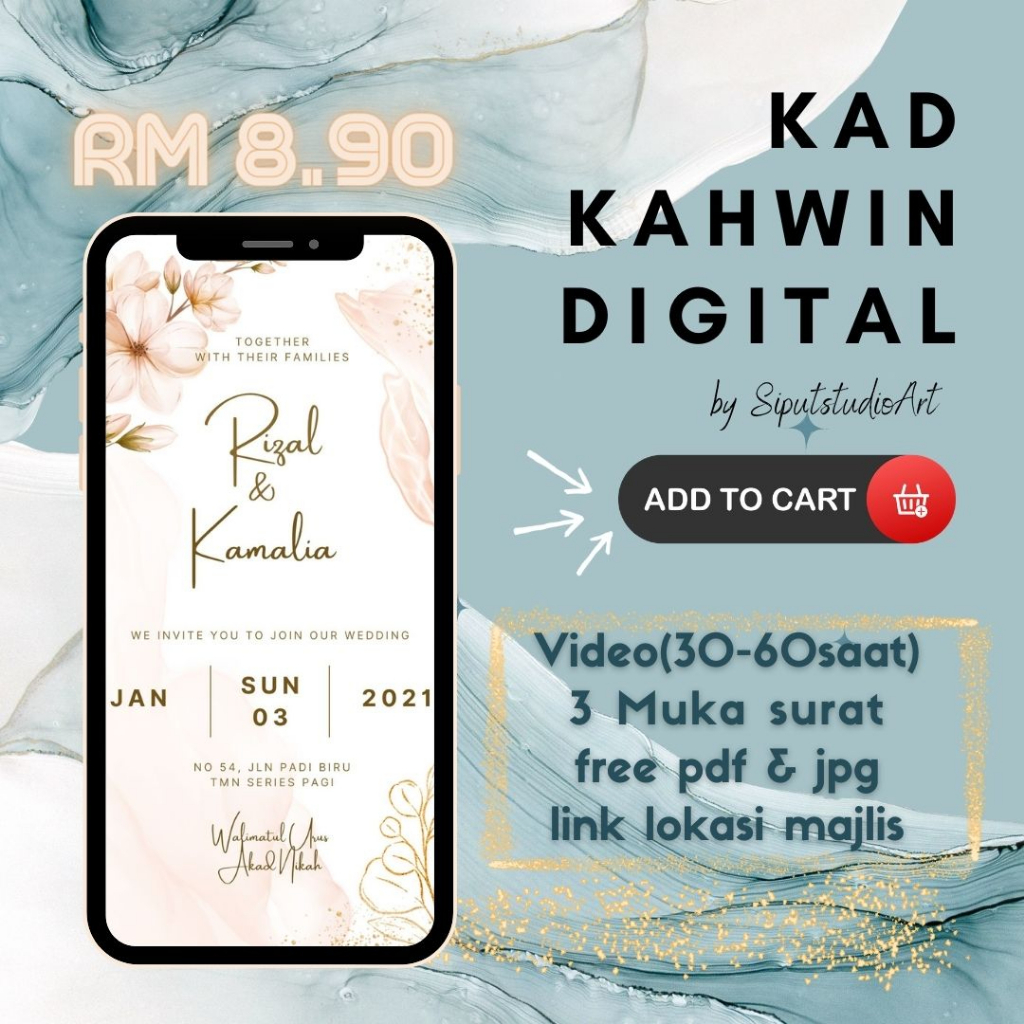 Kad Kahwin Digital / e-card kahwin / e-card invitation / invitation ...