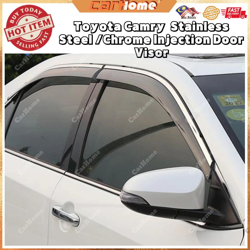 TOYOTA Camry Visor Suntikan Stainless Steel / Chrome Sun Visor & Door ...