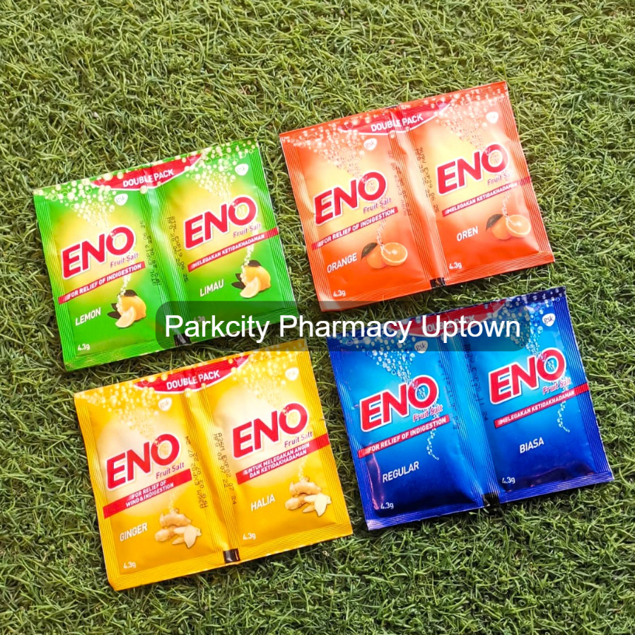 Eno Fruit Salt Sachet 2 x 4.3g - Ginger / Lemon 9815/ Regular 9822 ...