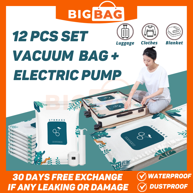 12 PCS Vacuum Bag Storage Vaccum Bag For Clothes Plastic Vacuum Bag