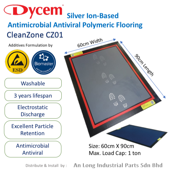 Dycem CleanZone CZ01 cross contamination Control Flooring, Washable ...