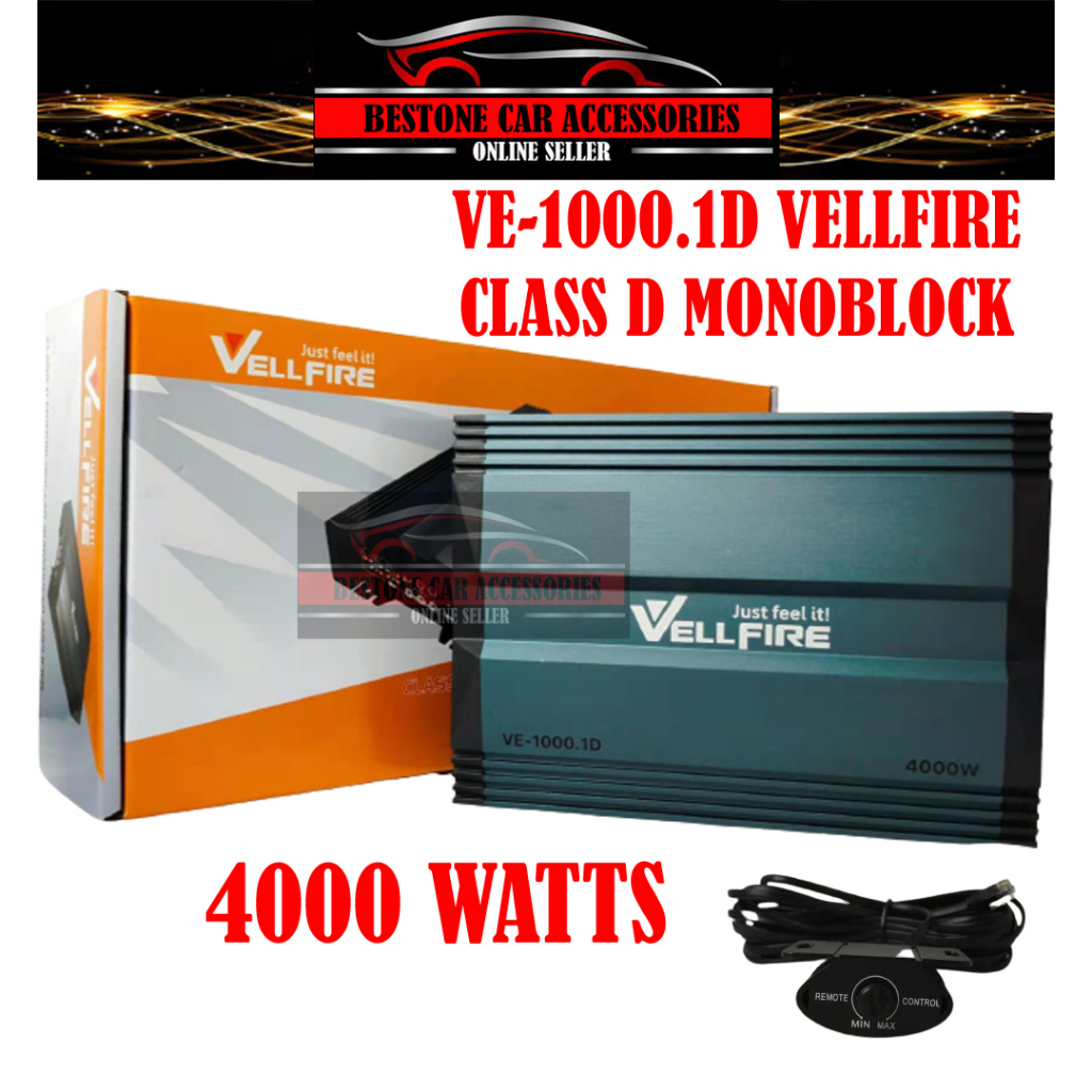 VE1000.1D VELLFIRE CLASS D Monoblock power amplifier amp 4000 Watt