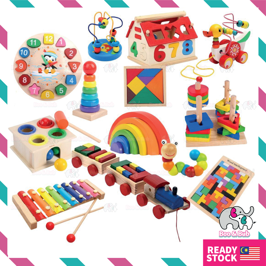 ⭐️READY STOK⭐️ Wooden Educational Toys Kids Early Learning Montessori ...