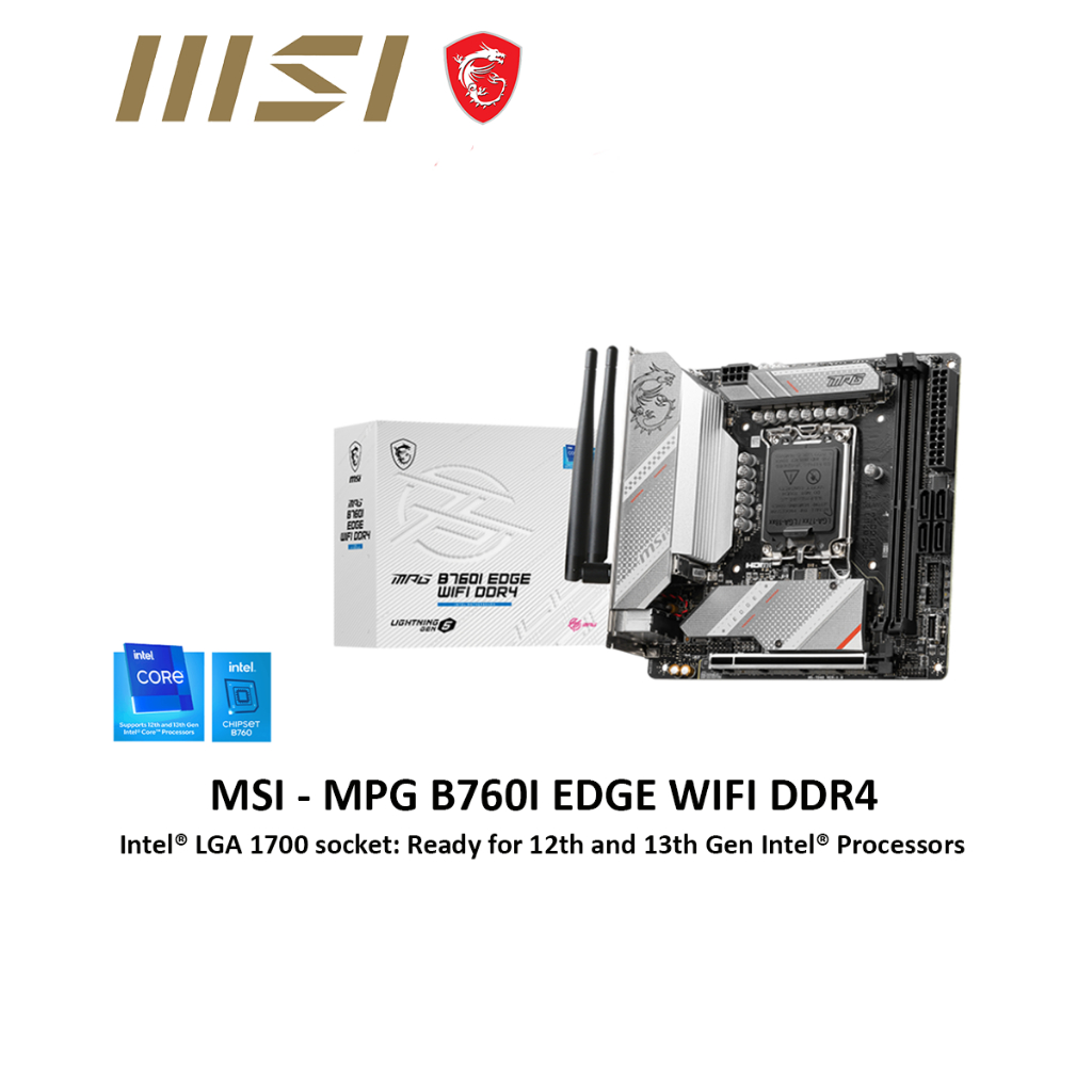 Msi mpg b760i edge wifi ddr4 lga intel itx motherboard shopee malaysia