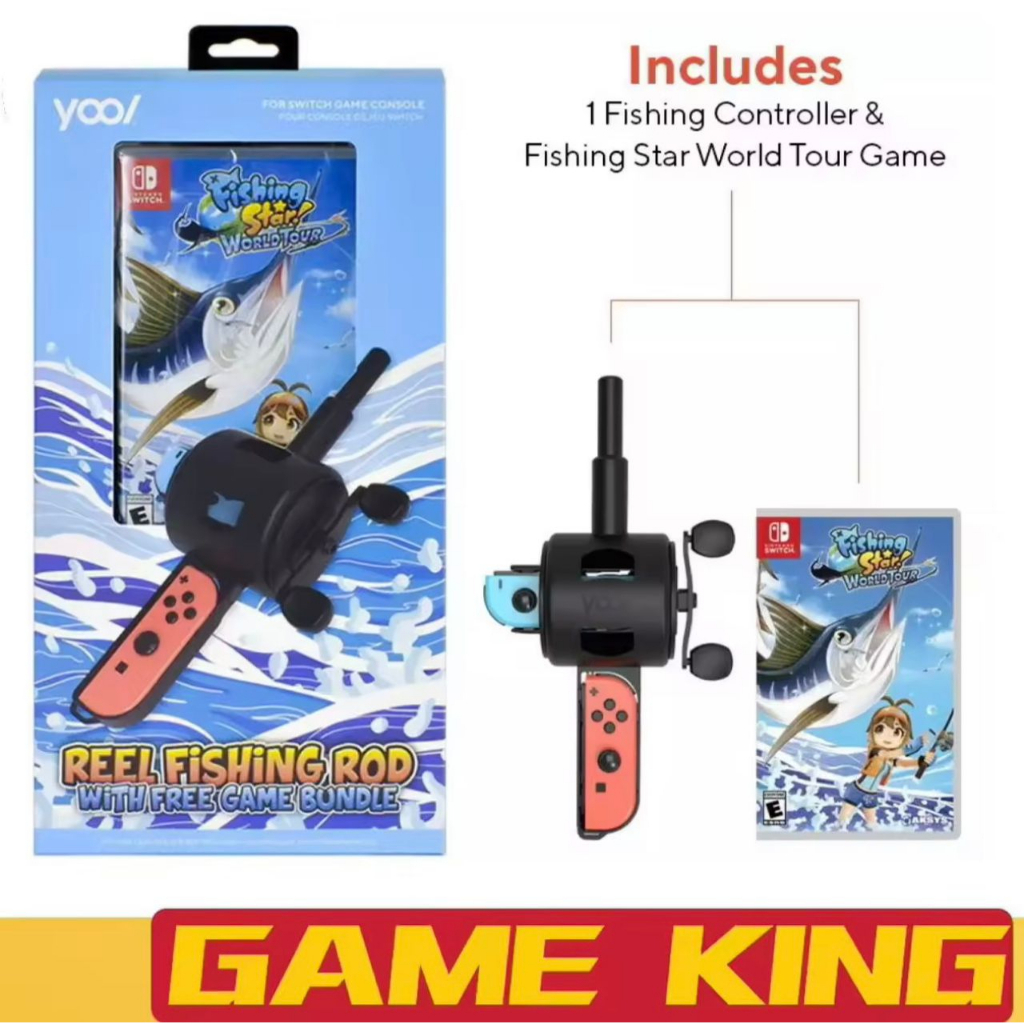 Nintendo Switch Reel Fishing Star World Tour Rod Bundle (US)(English ...