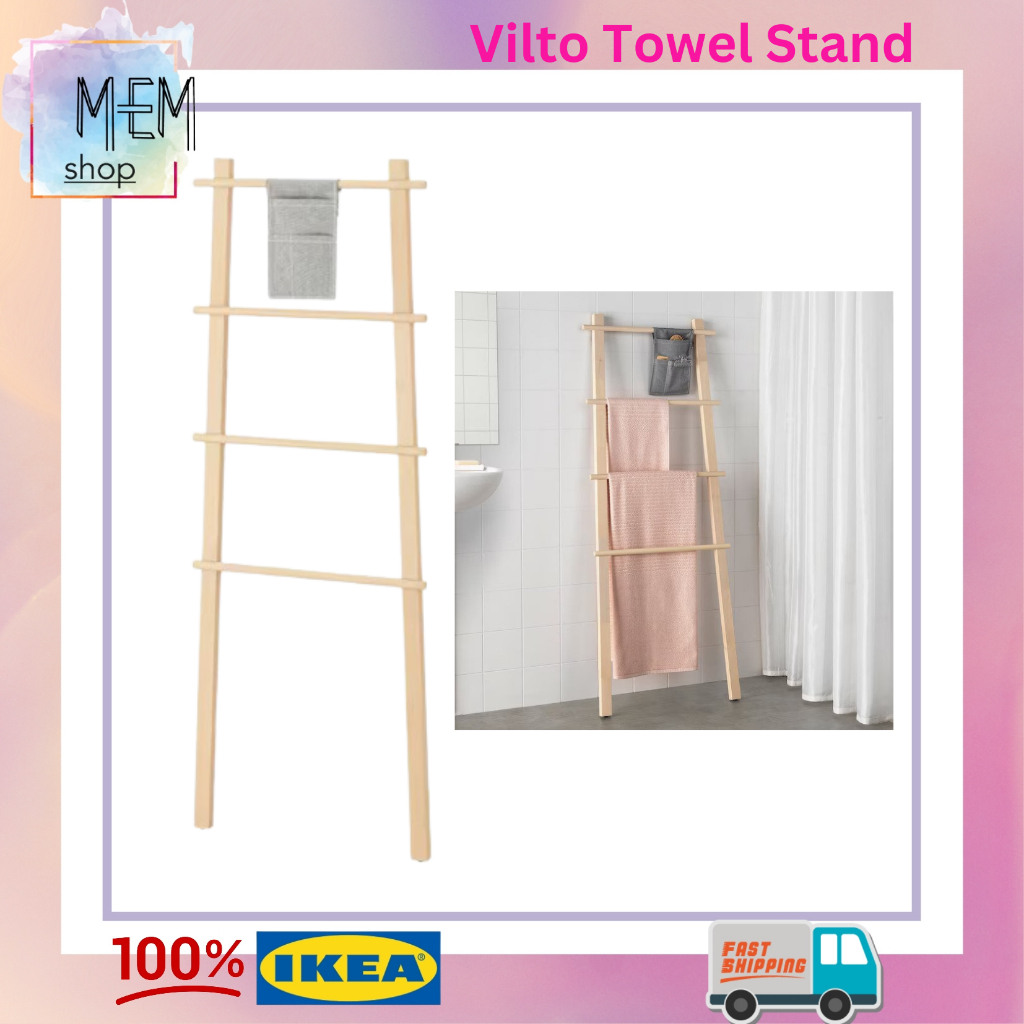 IKEA VILTO Towel stand, birch/ Penyidai Tuala Shopee Malaysia
