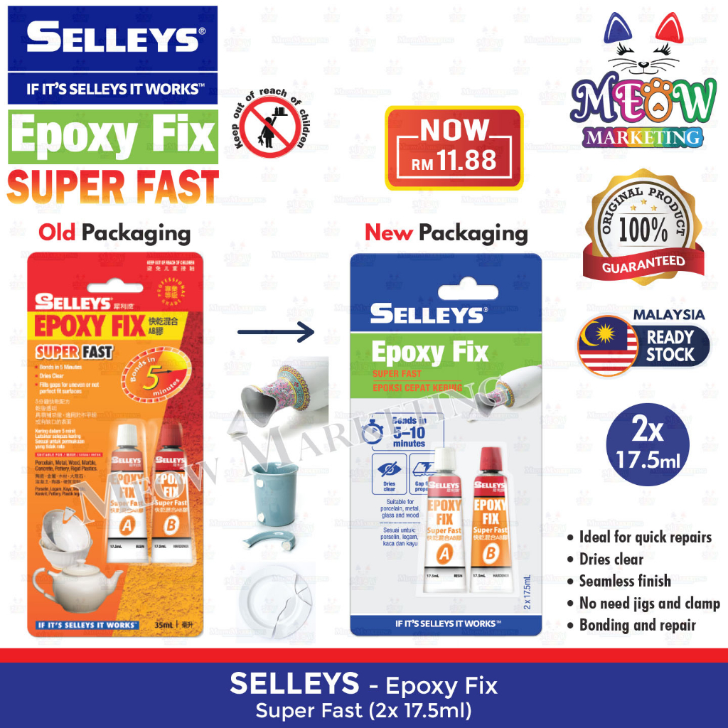 Selleys Epoxy Fix Super Fast 35ml (A+B) | Shopee Malaysia