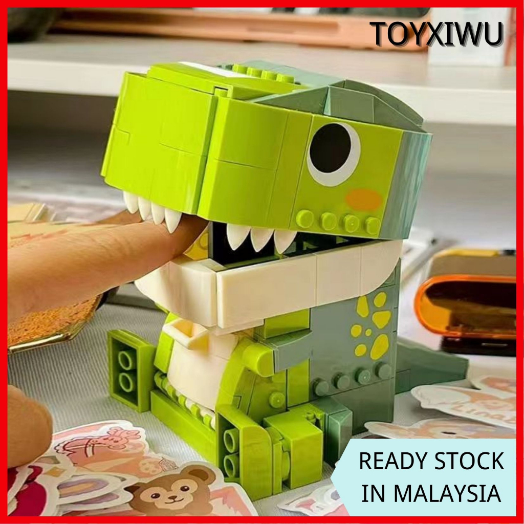 Jaki Tyrannosaurus Rex block Building Blocks Pen Holder Cute Dinosaur